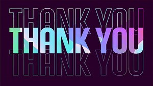 Colorful Thank You Graphic With Animated Elements Motion Background