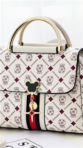 2026 Luxury Women's Printed Leather Shoulder Tote Bag | Designer Monogram Handbag.