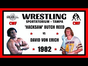 'Hacksaw' Butch Reed vs David Von Erich (1982) (Championship Wrestling From Florida) RIP Butch Reed)