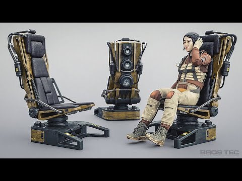 Hard Surface Modeling in Blender - SciFi Pilot Seat