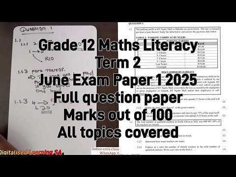 Grade 12 Maths Literacy Term 2 | June Exam 2025 Full Lesson Out of 100 Marks | All Topics Covered