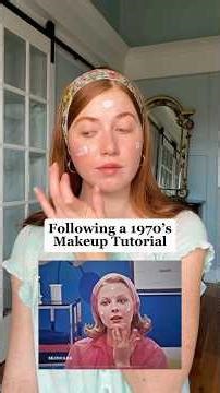 Following a 1970s vintage makeup tutorial 🌼🛼 So many great beauty tips & tricks! 🎥 @glamourdaze