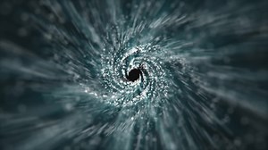 Download Outer Space sci-fi background. Flying through an icy spiral vortex of frozen blue galaxy stars and particles. Seamlessly looping, HD science motion background animation. for free