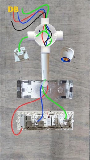 🔥 Light Board with AC MCB Connection #unnaoelectric #diy #project #tips