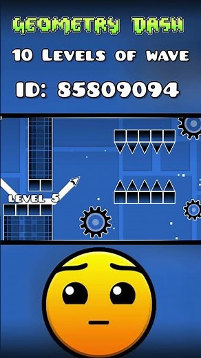 10 Levels of wave challenge #geometrydash #gd #gdupdate #gaming #robtop #shorts