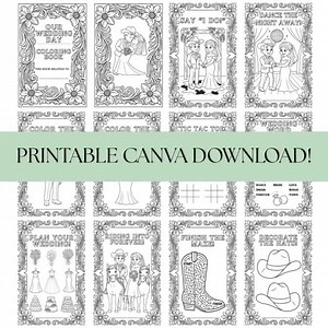 Kids' Country Western Cowboy Wedding Activity Book: Editable Coloring Pages & Games (digital Download) - Etsy
