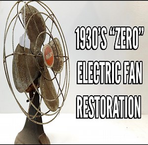 1930's 'Zero' Electric Fan Complete Restoration This McGraw Electric Company "Zero" electric fan was manufactured somewhere between the 1930's and mid 1950's. In the 1957 the McGraw Electric Company was bought by the Thomas A. Edison company and became McGraw-Edison. I purchased this for $8 from a local antique store that was going out of business. It was being sold just as a rustic decorative piece and the cord had been completely snipped off. | Restoration Tools