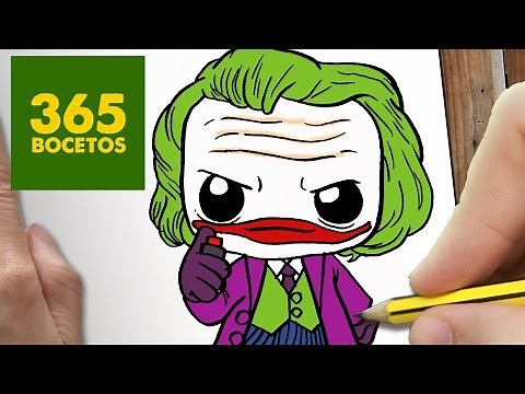 COMO DIBUJAR JOKER KAWAII PASO A PASO - Dibujos kawaii faciles - How to draw a Joker