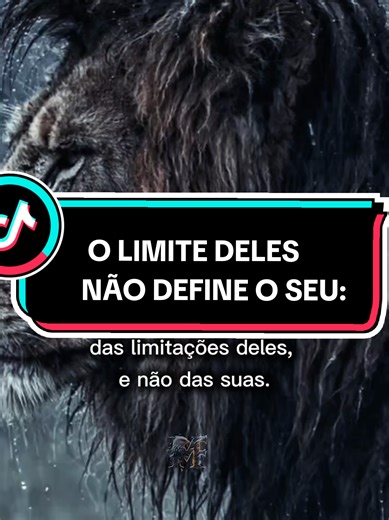 | 🦅 | O LIMITE DELES NÃO DEFINE O SEU: Tem gente que chama de impossível tudo aquilo que nunca teve coragem de tentar. Quando alguém olha pra você e diz “não dá”, na verdade está confessando: “eu não consegui”. E muita gente tenta colocar esse peso nos outros pra não se sentir pequena diante da própria falta de atitude. Mas você não nasceu pra carregar medo alheio. O limite deles foi construído por insegurança, fracasso mal resolvido e falta de visão. O seu, só existe se você aceitar. Então tod
