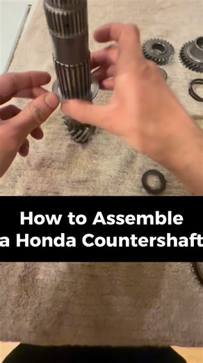 StevenBuilt | Manual Transmission Specialist | How to Assemble a Honda Transmission Countershaft. This is for demonstration purposes, some of the components shown are worn to ease... | Instagram