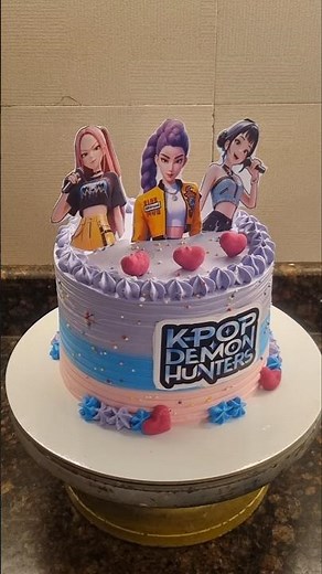 K-pop demon hunter cake decoration video