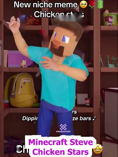 Steve Chicken Stars in Minecraft Memes