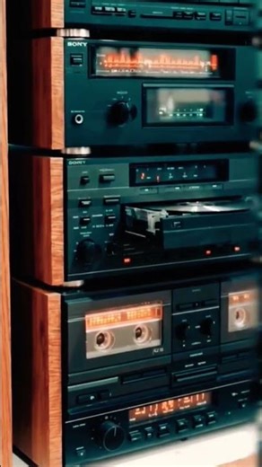 Stacked 1990s Sony Hi-Fi—the definition of retro cool #nostalgia #hifi #sony