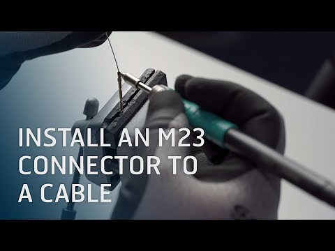 How to install an M23 connector (soldering type) to a cable
