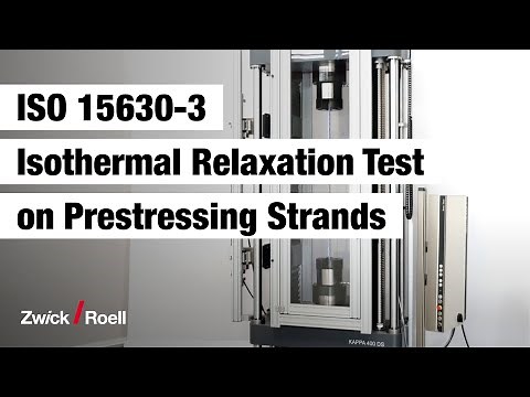 Isothermal stress relaxation test on multi-wire strands to ISO 15630-3 Chap. 9