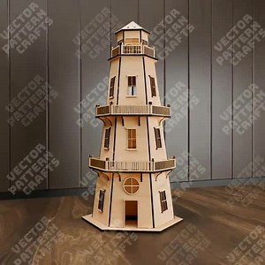 Wooden Lighthouse Laser Cut Svg File Glowforge Lantern Tower Svg Cricut Light Tower Dxf Cnc Vector Pattern Lighthouse Laser File - Etsy