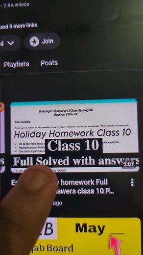 Holiday Homework Full Solution Class 10 2026 #pseb
