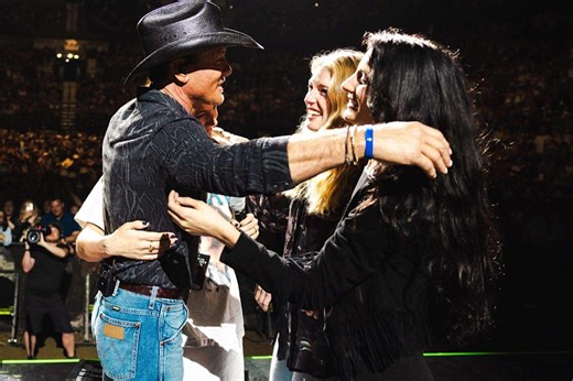 Tim McGraw's 3 Daughters Join Him on Stage for Emotional Performance of Song They First Recorded as Kids: 'My Girls!'