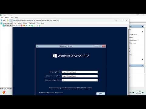 تحميل Windows Server 2012 على البيئة الافتراضية Hyper-V
