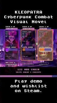 Cyberpunk combat VN created in Ren'Py #indiegame #renpy