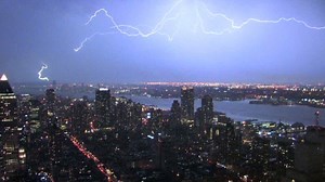 Watch lightning light up NYC skyline