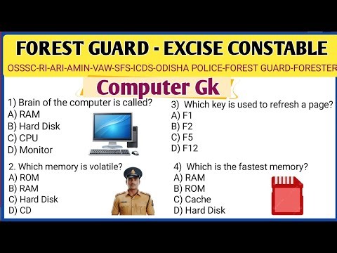 Computer Gk Questions and Answers || Forest Guard- Forester Excise Constable || Top Selected MCQs ||