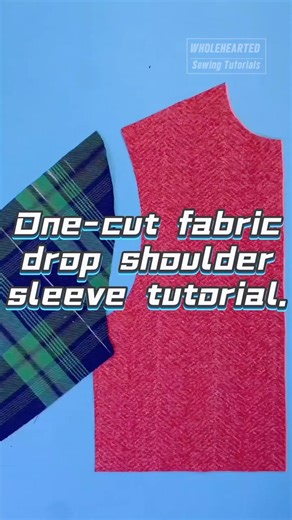 One-cut fabric drop shoulder sleeve tutorial.