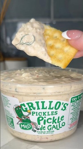 viral grillos pickle de gallo dip recipe 🥒#recipe #pickle #pickles #shorts #dip #easyrecipe #snacks