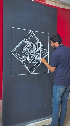 4 Squares Line Art | New Design | How to draw line Art #lineart #square #design #youtubeshorts