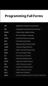 Programming Full Forms Every Developer Should Know