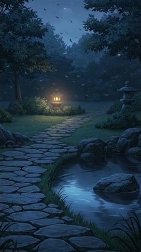 2AM in a Silent Japanese Garden