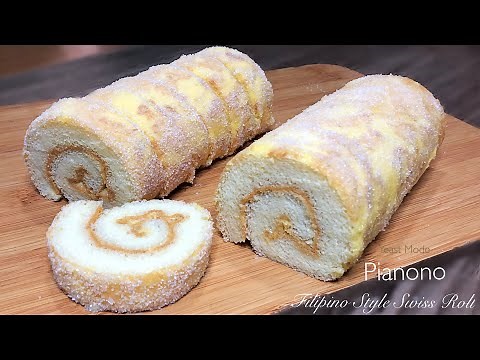 PIANONO Recipe with only 4 Ingredients | Easy Filipino Style Swiss Roll