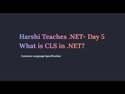 What is CLS in .NET? | Explained Simply | Harshi Teaches .NET | Day 5