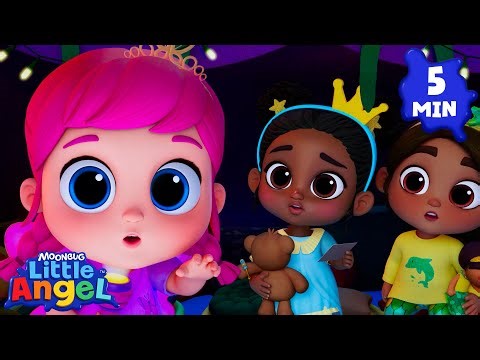 🌙Scary Stories And Slumber Parties!🎉😱💖| Little Angel | Moonbug Kids - Girly Cartoons
