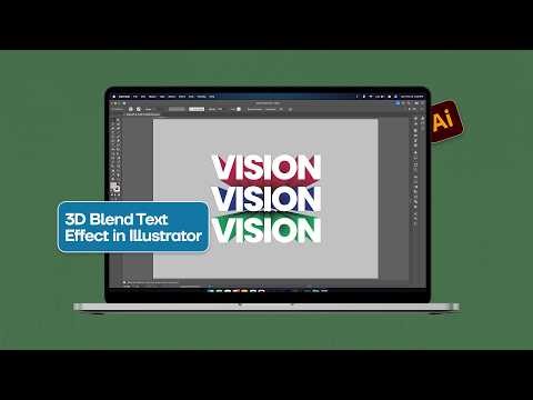 3D Blend Text Effect in Illustrator | Easy Tutorial