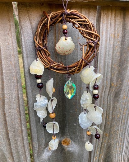 Handmade Jingle Shell Coastal Charm / Mini Wind Chime - Etsy
