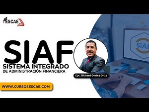 CURSO : SISTEMA INTEGRADO DE ADMINISTRACIÓN FINANCIERA - SIAF RP - 2024