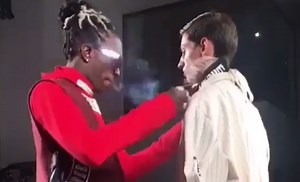 Young Thug Interrupts VFILES Fashion Show To Fix Model's Collar, While Smoking A Blunt [VIDEO]