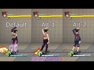 Super Street Fighter 4: Juri All Taunts, Colors and Costumes