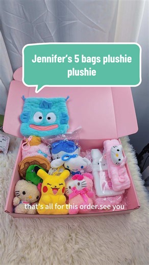 5 Bags Plushie Packing Video for Jennifer