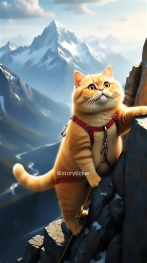 😺Orange cat is on adventure💪⚡ #adventure #cat #shorts #youtubeshorts #orangecat
