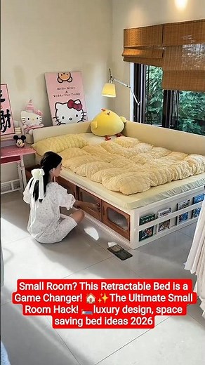 Small Room? This Retractable Bed is a Game Changer! 🏠✨The Ultimate Small Room Hack!🛏️ bed ideas 2026
