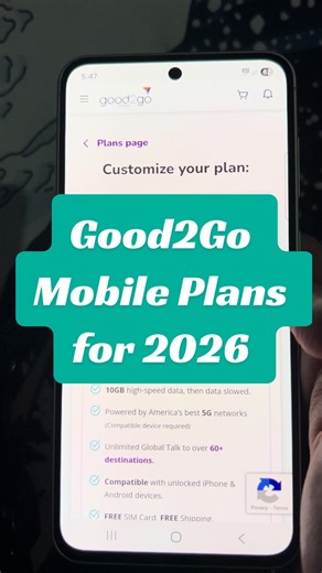 Good2Go Mobile Plans for 2026
