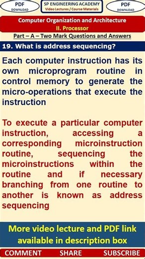 19CO2 Computer Organization Part A Questions What is address sequencing