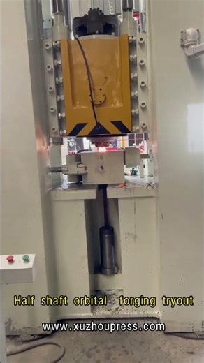 Half shaft orbital forging tryout#forging #axle