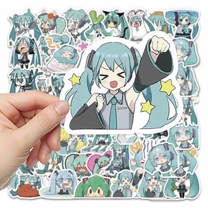 Hatsune Miku 200 Fan Stickers, 5 Sets, Vocaloid Stickers, Laptop Stickers, Cartoon, Cute Miku Sticker, Journal Sticker, 初音ミク, No Repeat - Etsy