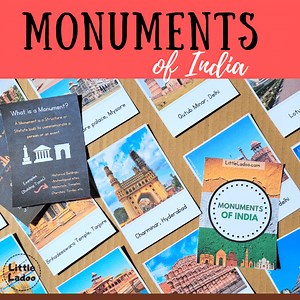 Monuments of India - Flashcards - 3 Part Montessori Cards