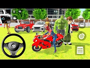 🔥Indian thift auto Android game🦚 Spiderman & superhero game🤑 G- wagon & McQueen car & bike showroom