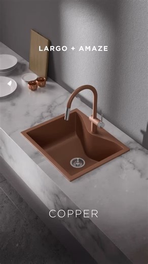 Carysil India on Instagram: "Perfectly in sync, inside your kitchen! The Carysil Largo 2420 Quartz Sink features a spacious 9” deep utility bowl, perfectly paired with the Amaze 03 Faucet in matching colors. Style, harmony, and functionality-now all in one place. Upgrade your kitchen today: www.carysil.com ________ #Carysil #QuartzSink #KitchenStyle #KitchenGoals #MatchingColors #KitchenDesign #LuxuryKitchen #FunctionalDesign #DeepUtility #ModernKitchen #KitchenUpgrade #QuartzPerfection #Kitchen