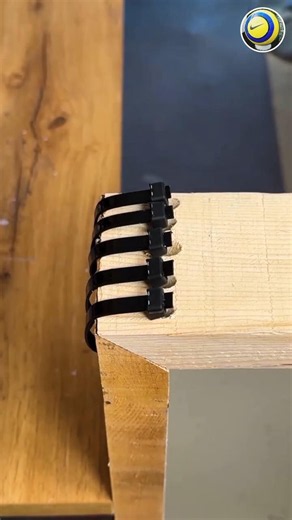 Easy wood corner joint using zip ties 🪵 || #viral #magic #life